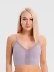 Сиреневый топ женский, базовый