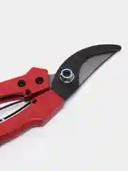Красный секатор садовый, из нержавеющей стали, 19 см