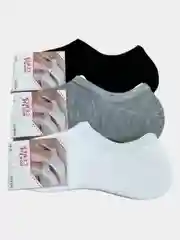 Черный носки-следки женские, хлопковые, белые