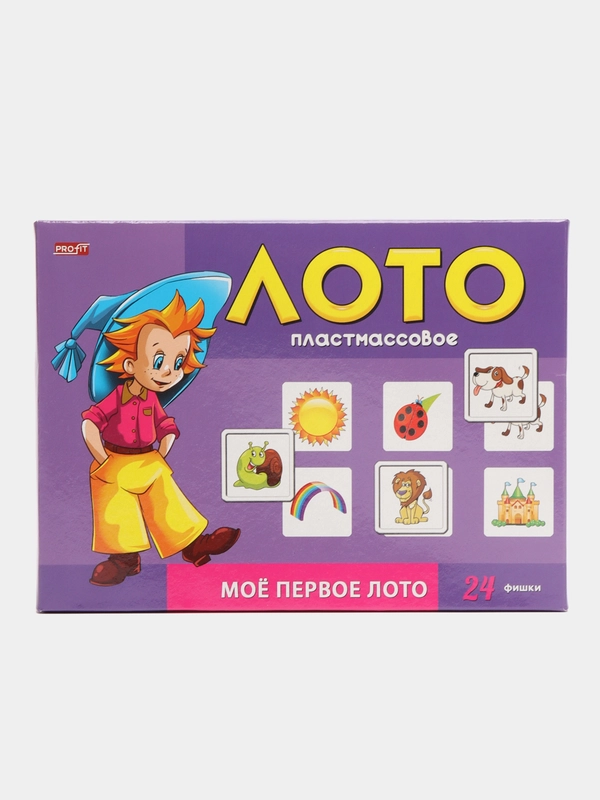 Детское лото "Мое первое лото", пластик, 24 фишки