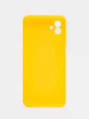 Желтый чехол для Samsung Galaxy A04, силиконовый, черный, матовый
