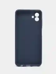 Синий чехол для Samsung Galaxy A04, силиконовый, черный, матовый