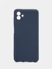 Синий чехол для Samsung Galaxy A04, силиконовый, черный, матовый