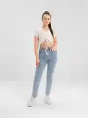 Белый женский кроп-топ