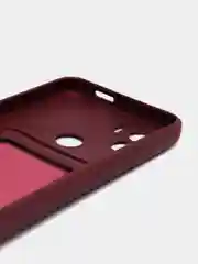 Бордовый чехол Xiaomi Redmi A1 Plus A2+ Poco C51 Редми А1 Плюс силиконовый, с карманом для карты