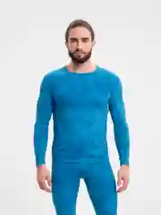 Синий мужской спортивный костюм-двойка, 2 в 1: рашгард, тайтсы