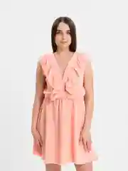 Коралловый платье на завязках
