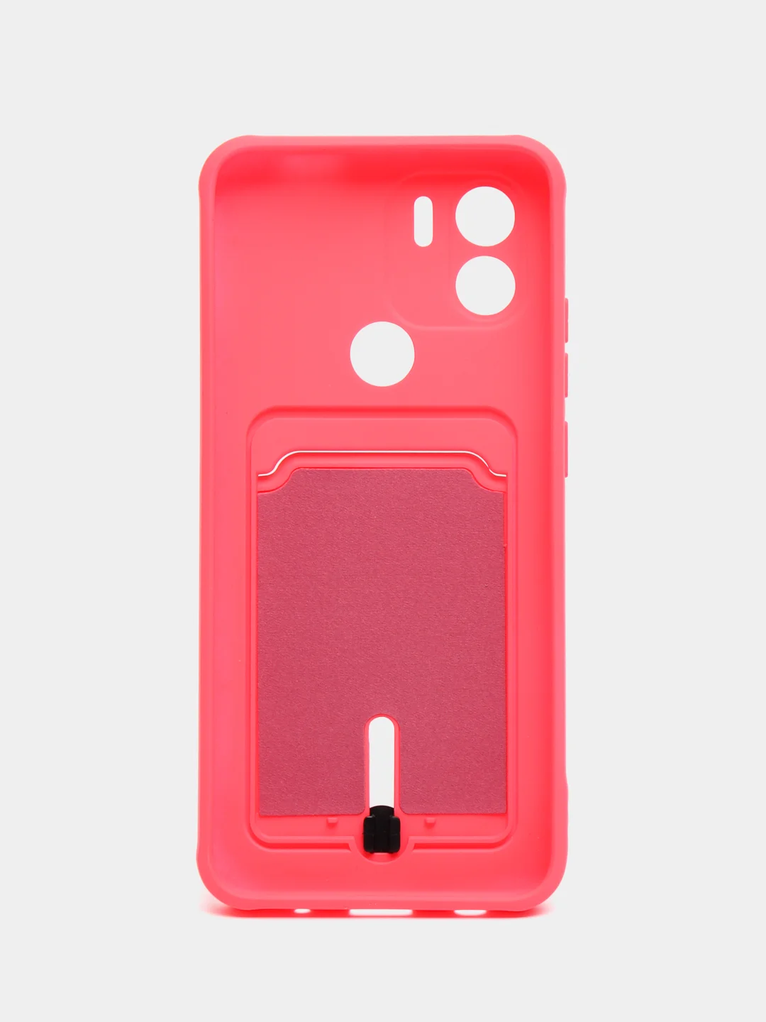 Тёмно-розовый чехол Xiaomi Redmi A1 Plus A2+ Poco C51 Редми А1 Плюс силиконовый, с карманом для карты