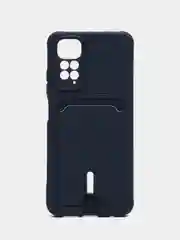 Темно-синий чехол Xiaomi Redmi Note 11 4G, Redmi Note 11S  Редми Нот 11 / Нот 11С с карманом для карты