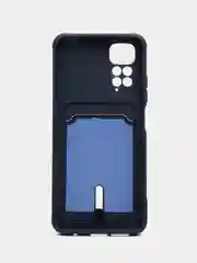 Темно-синий чехол Xiaomi Redmi Note 11 4G, Redmi Note 11S  Редми Нот 11 / Нот 11С с карманом для карты