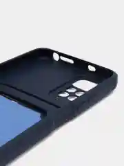 Темно-синий чехол Xiaomi Redmi Note 11 4G, Redmi Note 11S  Редми Нот 11 / Нот 11С с карманом для карты