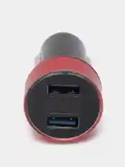 Красный автомобильное зарядное устройство 3,2А 2 гнезда