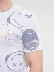 Белый футболка мужская, классическая, с принтом
