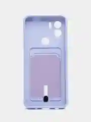 Лавандовый чехол Xiaomi Redmi A1 Plus A2+ Poco C51 Редми А1 Плюс силиконовый, с карманом для карты