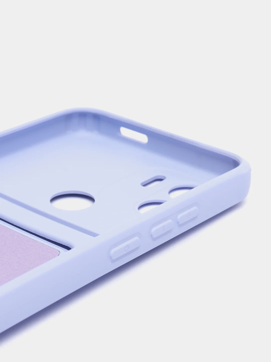 Лавандовый чехол Xiaomi Redmi A1 Plus A2+ Poco C51 Редми А1 Плюс силиконовый, с карманом для карты