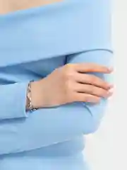 Серебряный браслет под серебро, женский