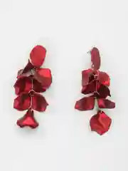 Алый серьги красные висячие