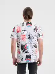 Белый футболка мужская с принтом