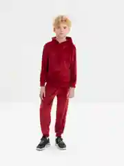 Багровый детский костюм бархатный