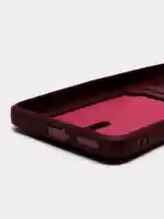 Бордовый чехол Xiaomi Poco X4 Pro (Сяоми Поко Х4 Про), силиконовый, с карманом для карты