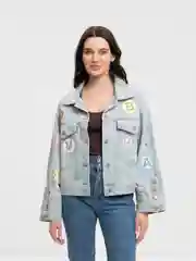 Джинсовая куртка с камнями QP Store