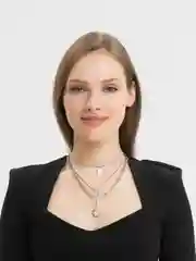 Серебряный колье, ожерелье, многослойные цепи на шею, крупные цепи