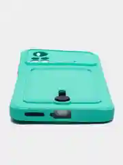 Белый чехол Xiaomi Poco X4 Pro (Сяоми Поко Х4 Про), силиконовый, с карманом для карты