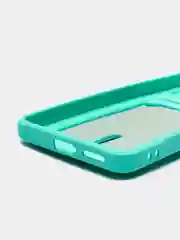 Белый чехол Xiaomi Poco X4 Pro (Сяоми Поко Х4 Про), силиконовый, с карманом для карты