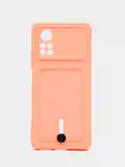 Конфетный чехол Xiaomi Poco X4 Pro (Сяоми Поко Х4 Про), силиконовый, с карманом для карты