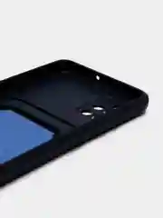 Темно-синий чехол для Samsung Galaxy A51, Самсунг Галакси А51 силиконовый, с карманом для карты