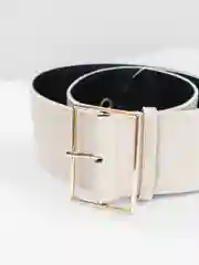 Кремовый пояс для талии женский, широкий, замша