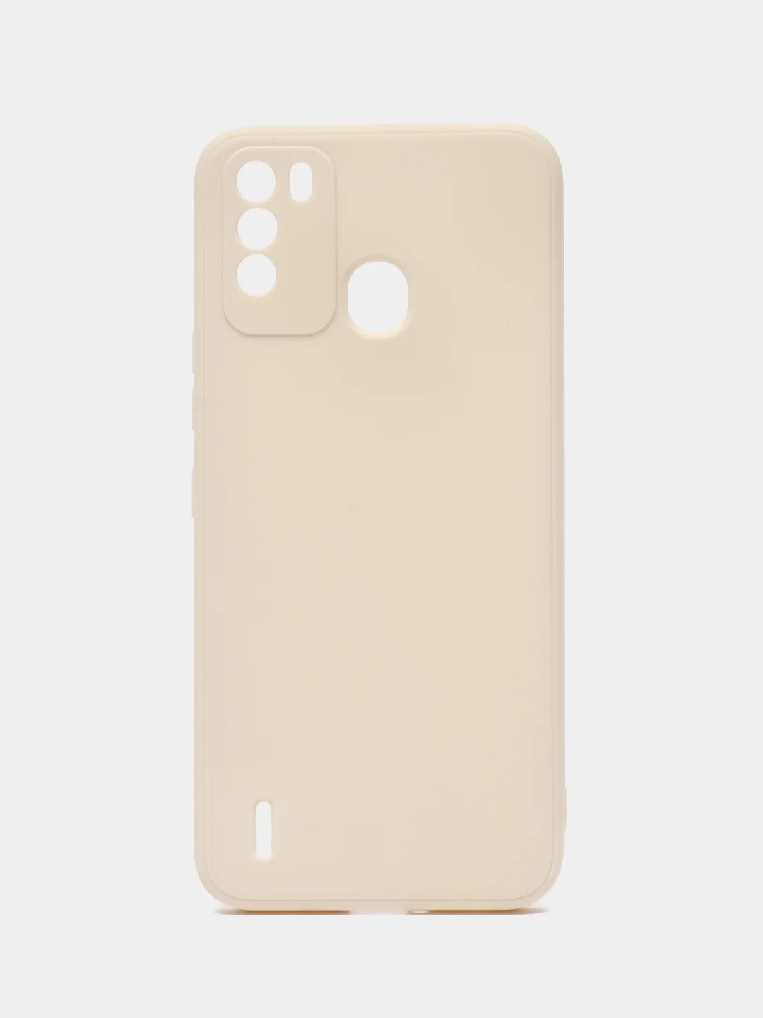 Молочный чехол для Itel Vision 1 pro, S16 (Ител Вижн 1 про, с16), силиконовый, с защитой камеры