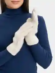 Белый перчатки женские, шерстяные