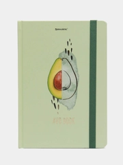 Блокнот с резинкой в клетку BRAUBERG Avocado, 96 л, А5 145 х 203