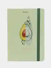Блокнот с резинкой в клетку BRAUBERG Avocado, 96 л, А5 145 х 203