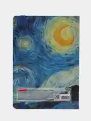 Блокнот с резинкой BRAUBERG Van Gogh, в клетку, твердая обложка, 96 л, А5, 145 х 203