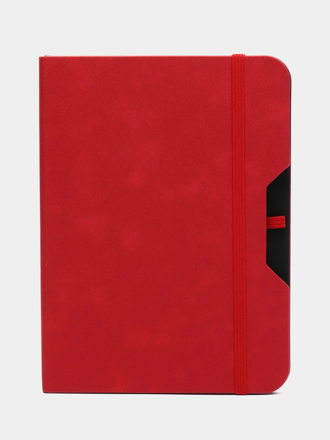 Блокнот BRAUBERG NOTE, А5, красный, под кожу, софт-тач, с резинкой, 162х218 мм, 80 листов