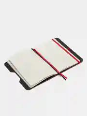 Блокнот BRAUBERG NOTE, А5, красный, под кожу, софт-тач, с резинкой, 162х218 мм, 80 листов