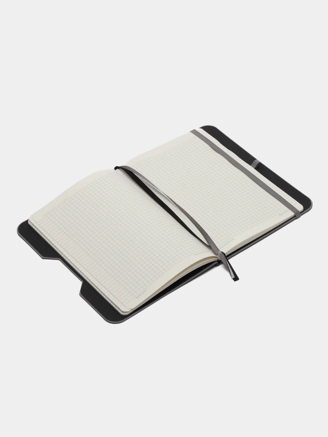 Блокнот А5 Brauberg "Note", софт-тач, с резинкой, клетка, серый, 80 листов, 162 х 218 мм