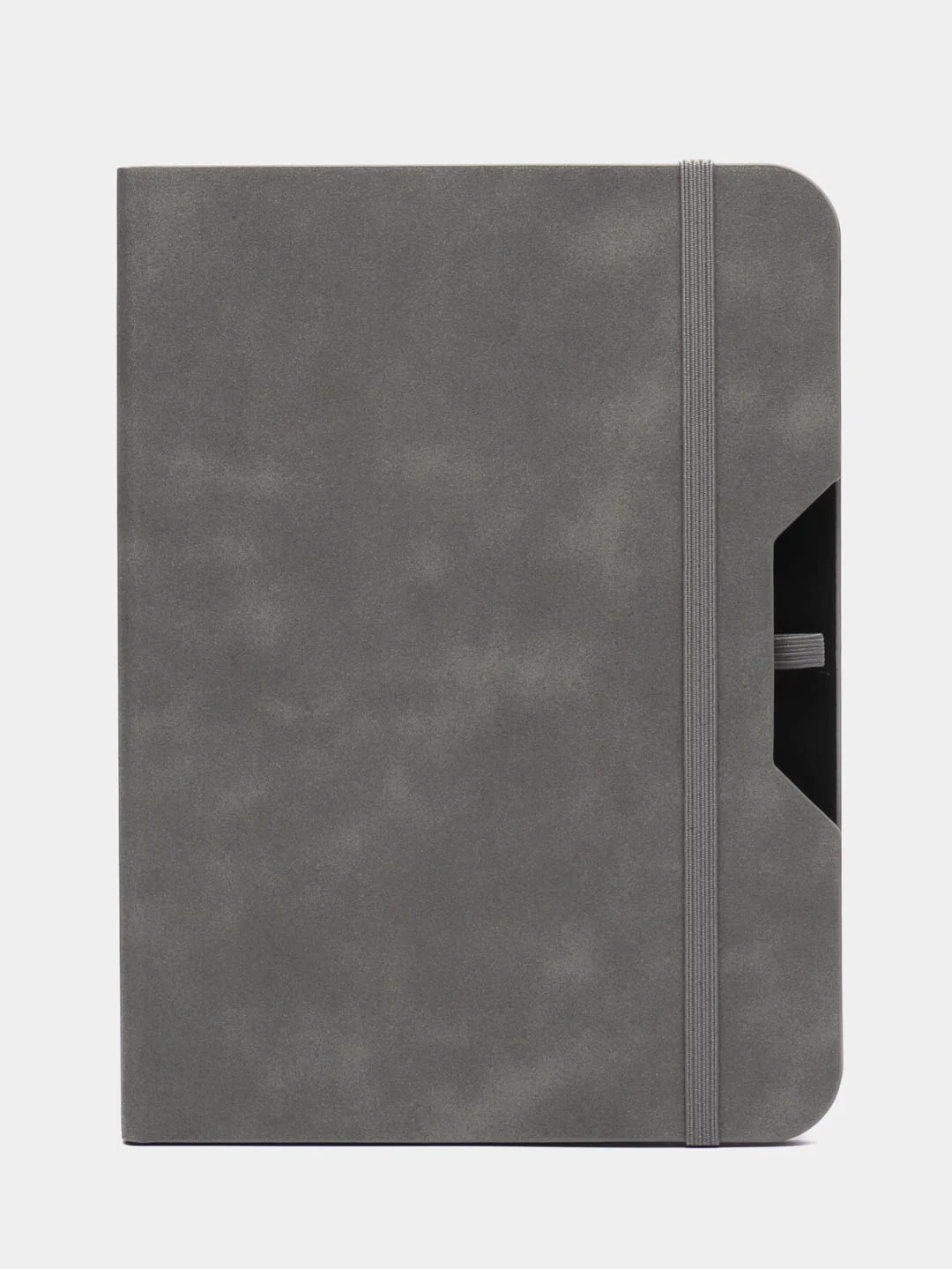 Блокнот А5 Brauberg "Note", софт-тач, с резинкой, клетка, серый, 80 листов, 162 х 218 мм