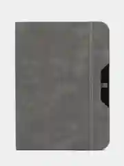 Блокнот А5 Brauberg "Note", софт-тач, с резинкой, клетка, серый, 80 листов, 162 х 218 мм
