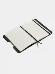 Блокнот BRAUBERG NOTE, под кожу, клетка, с резинкой, черный, А5, 162 х 21, 80 листов