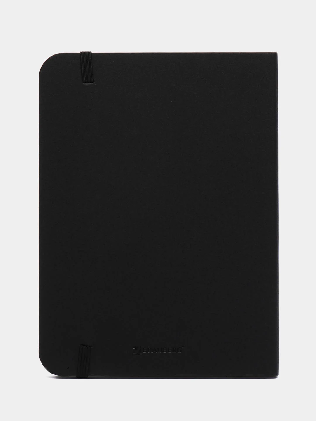 Блокнот BRAUBERG NOTE, под кожу, клетка, с резинкой, черный, А5, 162 х 21, 80 листов