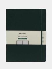 Блокнот BRAUBERG ULTRA, балакрон, 96 л, клетка ,темно-зеленый, 180 х 250 мм, В5, 80 г/м2