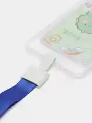 Синий бейдж на шнурке, для карт