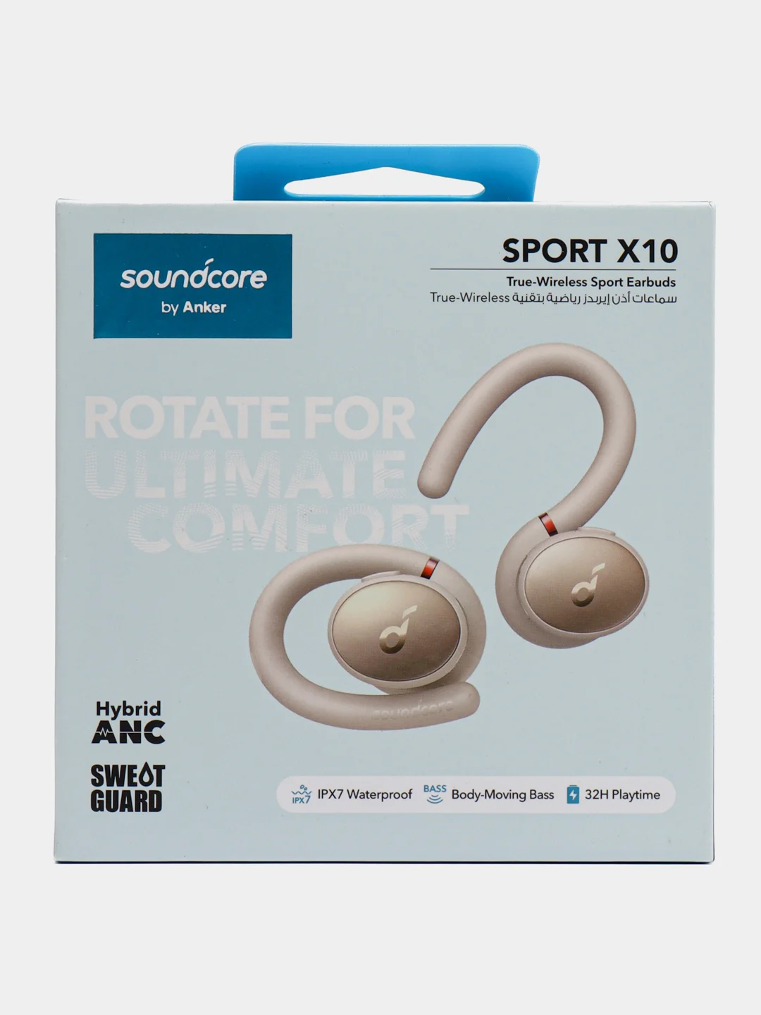Белый беспроводные наушники Soundcore Anker Sport X10