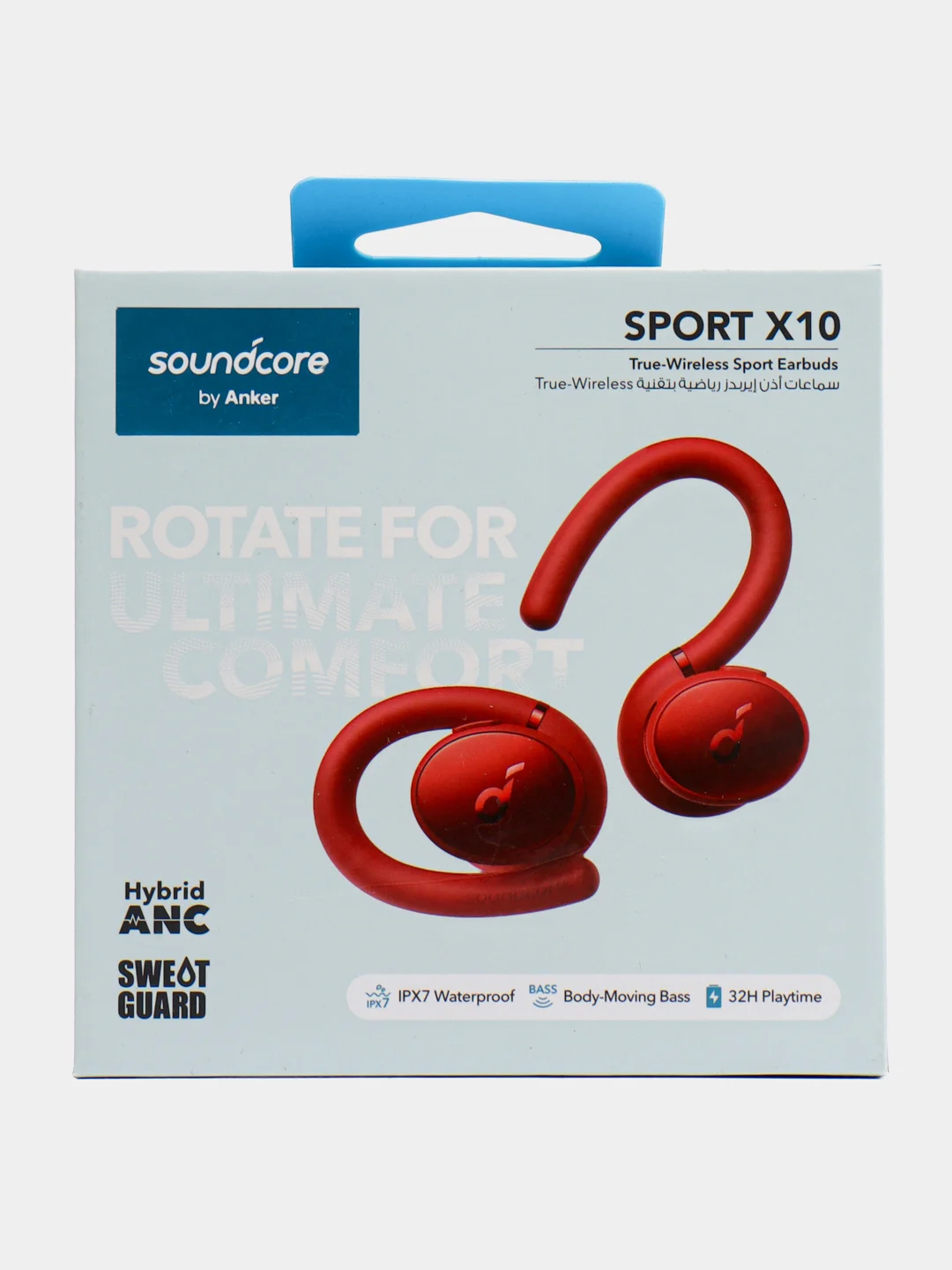 Красный беспроводные наушники Soundcore Anker Sport X10