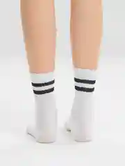Белый носки с полоской