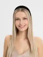 Черный ободок бархатный для волос женский, черный