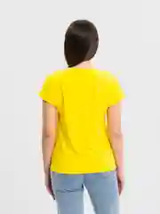 Желтый женская футболка